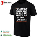 We just want to know what the rules are and we’ll play by those Sam presti and American workers shirt