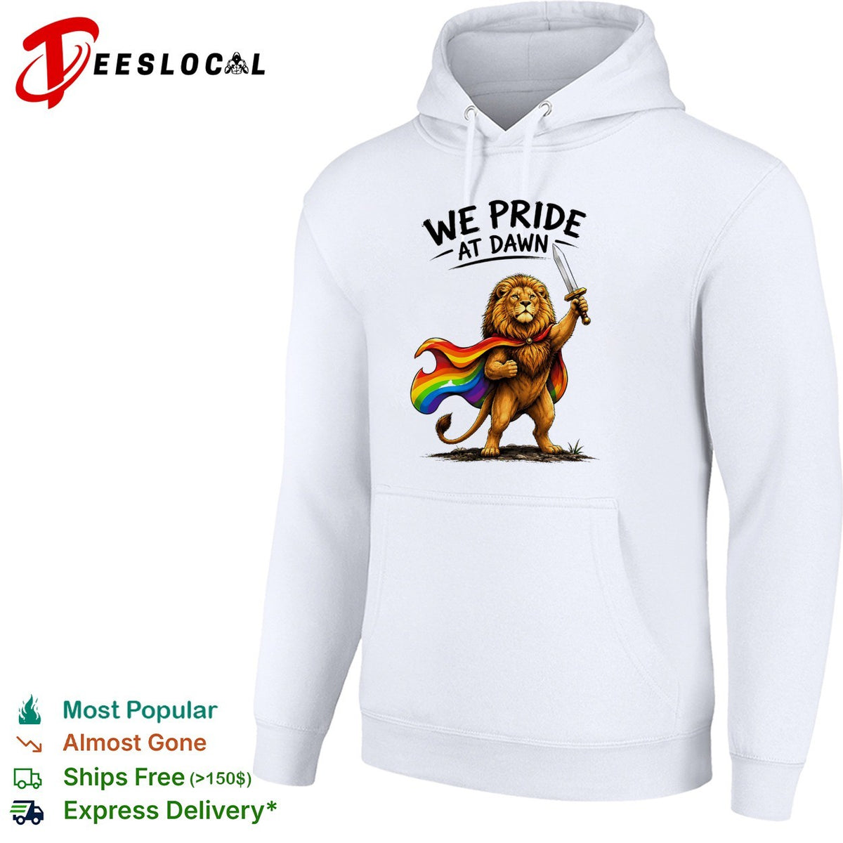 We pride at dawn lion rainbow cape sword LGBTQ pride art shirt