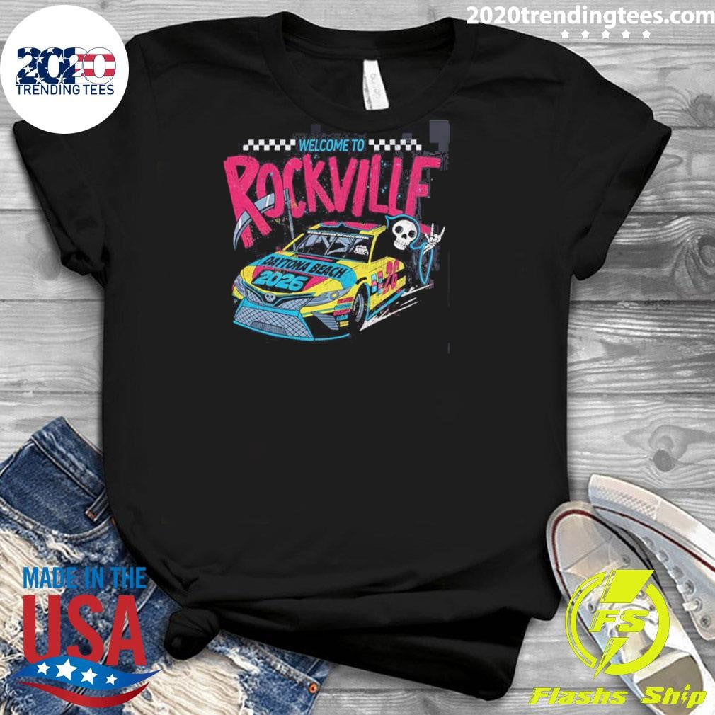 Welcome To Rockville 2026 Daytona Beach Florida Racing Car Devil Horn Shirt