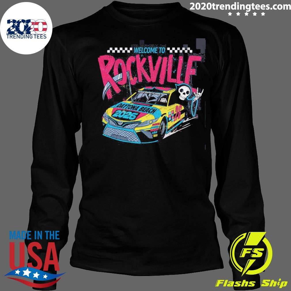 Welcome To Rockville 2026 Daytona Beach Florida Racing Car Devil Horn Shirt