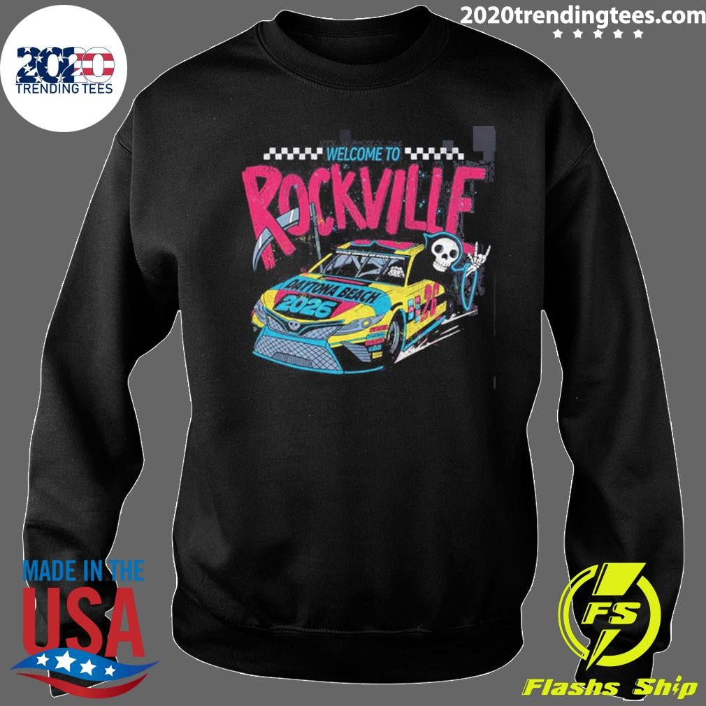 Welcome To Rockville 2026 Daytona Beach Florida Racing Car Devil Horn Shirt