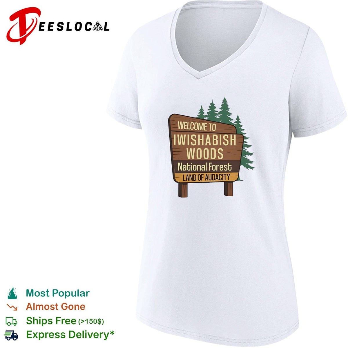 Welcome to Iwishabish Woods National Forest Land of Audacity parody basketball shirt