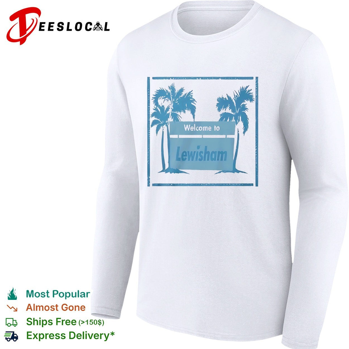 Welcome to Lewisham Tropical Palm Tree Coastal Location Beach City Summer shirt