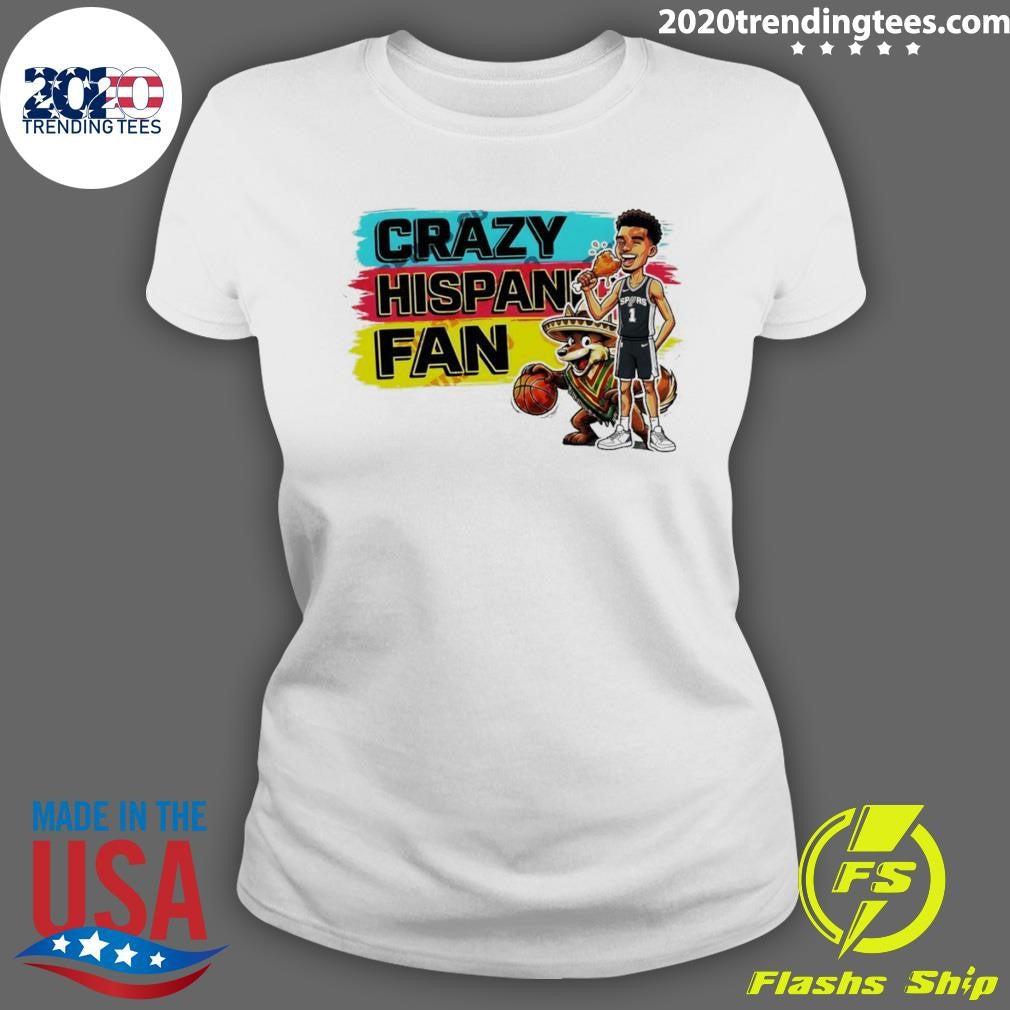 Wembanyama Coyote Crazy Hispanic Fan Mexico San Antonio Spurs Basketball Floral Shirt