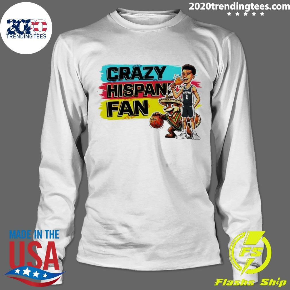 Wembanyama Coyote Crazy Hispanic Fan Mexico San Antonio Spurs Basketball Floral Shirt