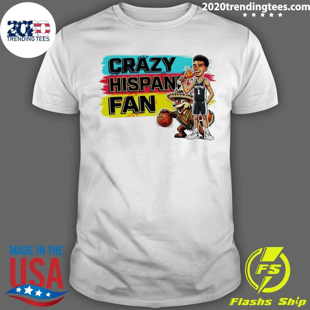Wembanyama Coyote Crazy Hispanic Fan Mexico San Antonio Spurs Basketball Floral Shirt