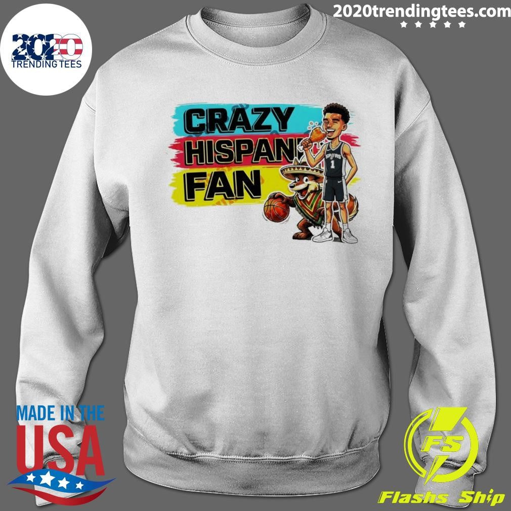 Wembanyama Coyote Crazy Hispanic Fan Mexico San Antonio Spurs Basketball Floral Shirt