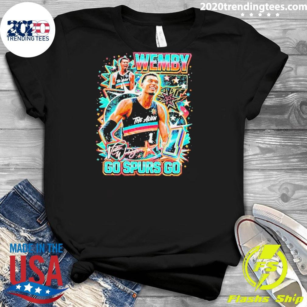 Wemby The Alien 90s Vintage Bootleg Go Spurs Go Shirt