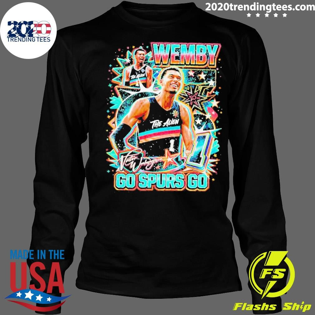 Wemby The Alien 90s Vintage Bootleg Go Spurs Go Shirt
