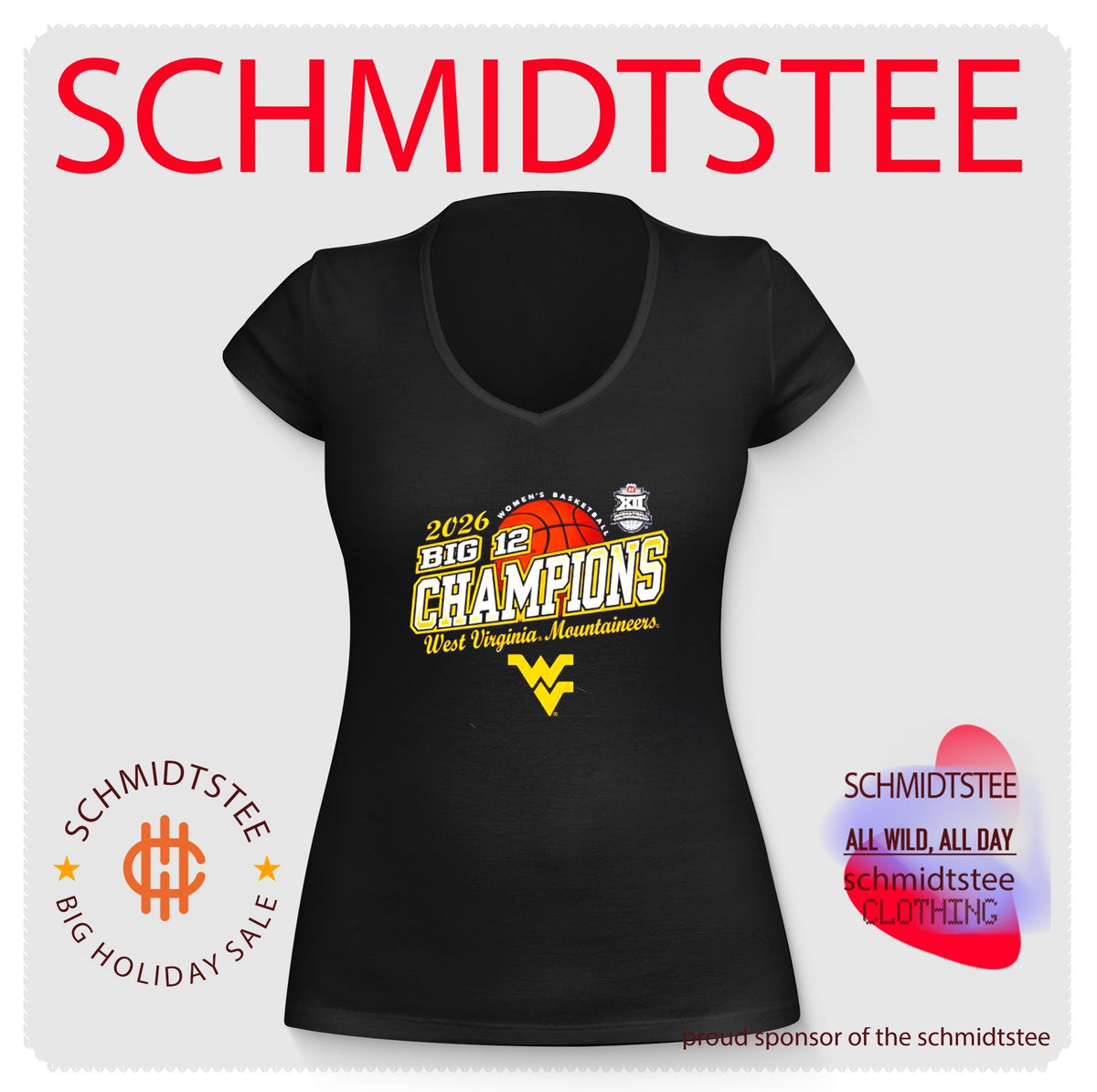 West Virginia 2026 Big 12 Women’s Basketball Tournament Champs shirt