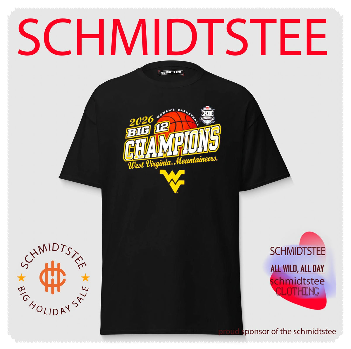West Virginia 2026 Big 12 Women’s Basketball Tournament Champs shirt