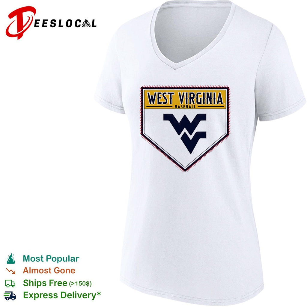 West Virginia Baseball Mountaineers Home Plate Logo shirt