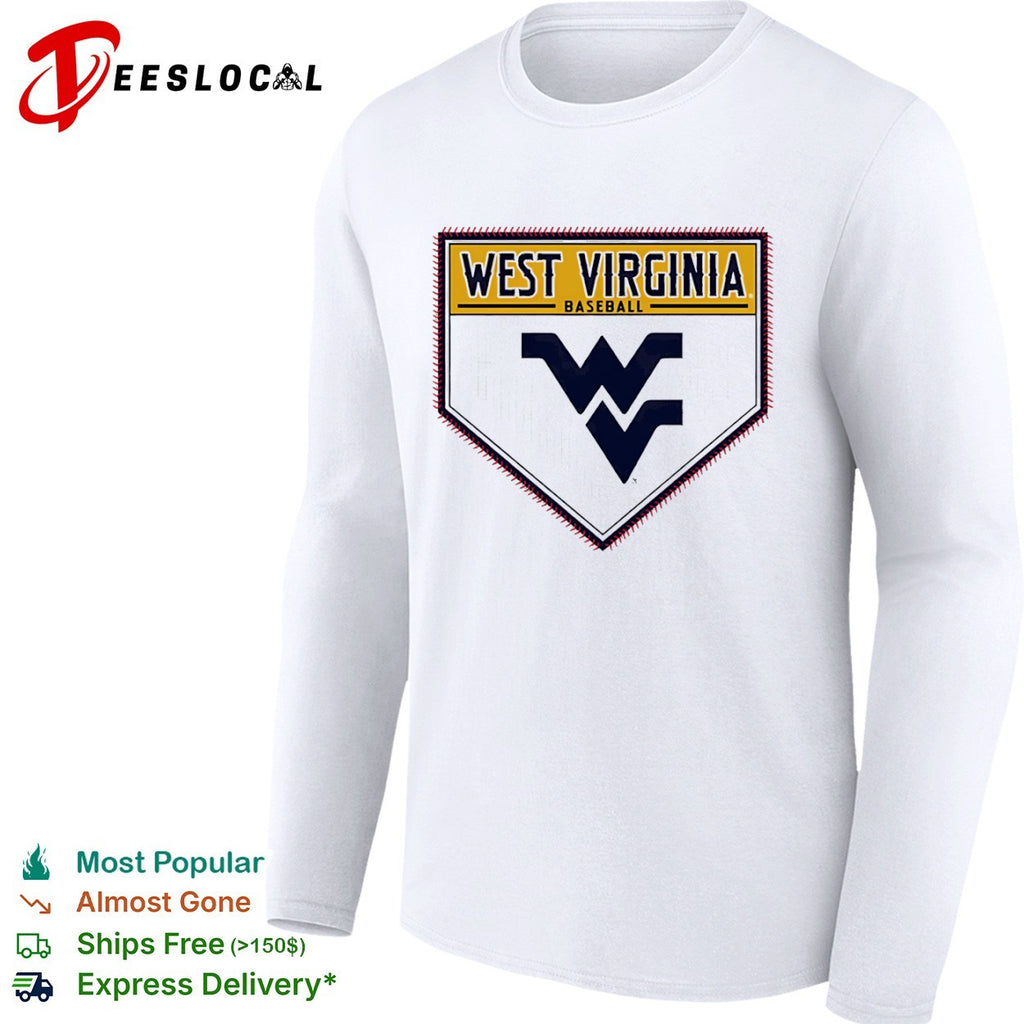 West Virginia Baseball Mountaineers Home Plate Logo shirt