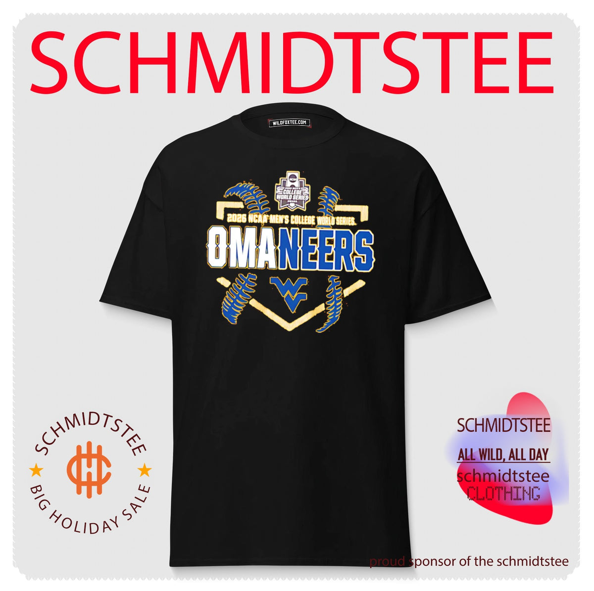 West Virginia Mountaineers 2026 College World Series Omaneers Base Bound shirt