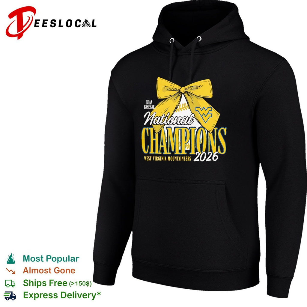 West Virginia Mountaineers 2026 NCAA Baseball National Champions bow softball shirt