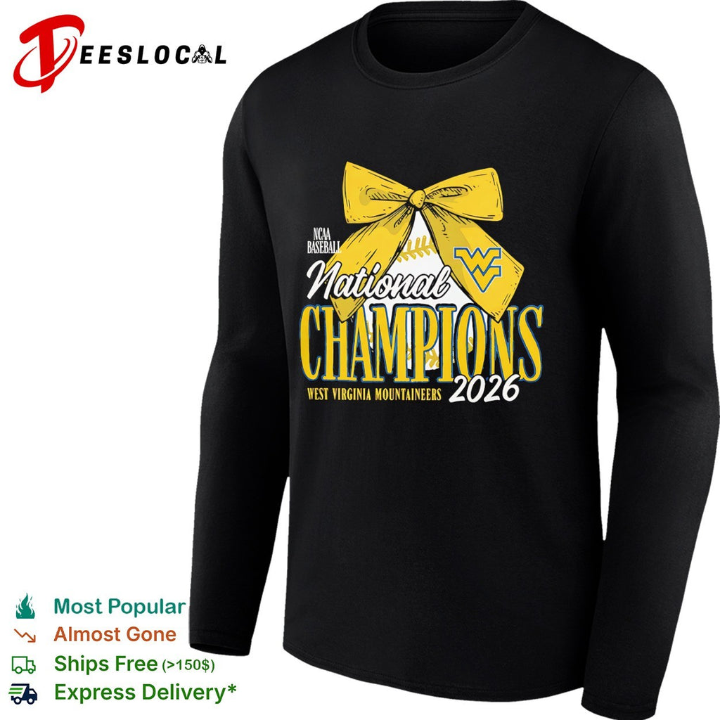 West Virginia Mountaineers 2026 NCAA Baseball National Champions bow softball shirt