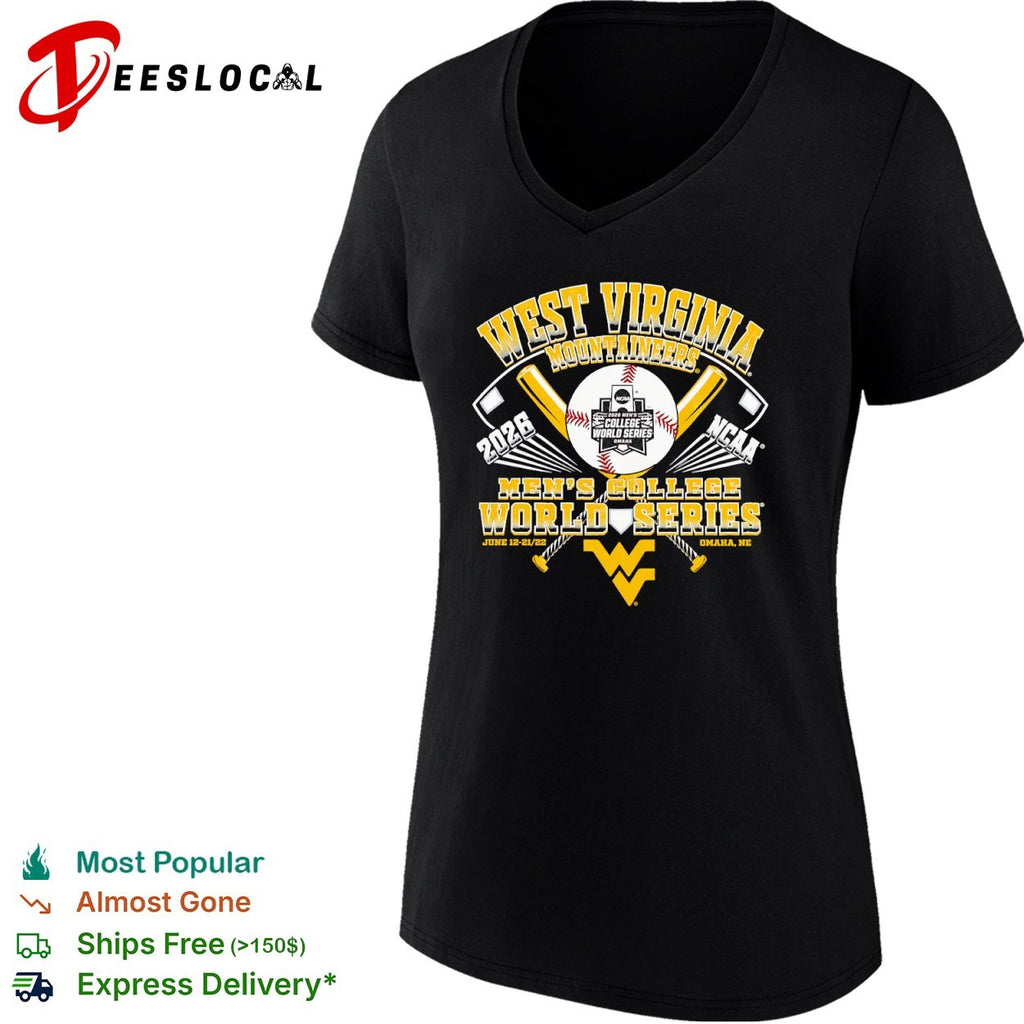 West Virginia Mountaineers 2026 NCAA College World Series Omaha NE Baseball shirt