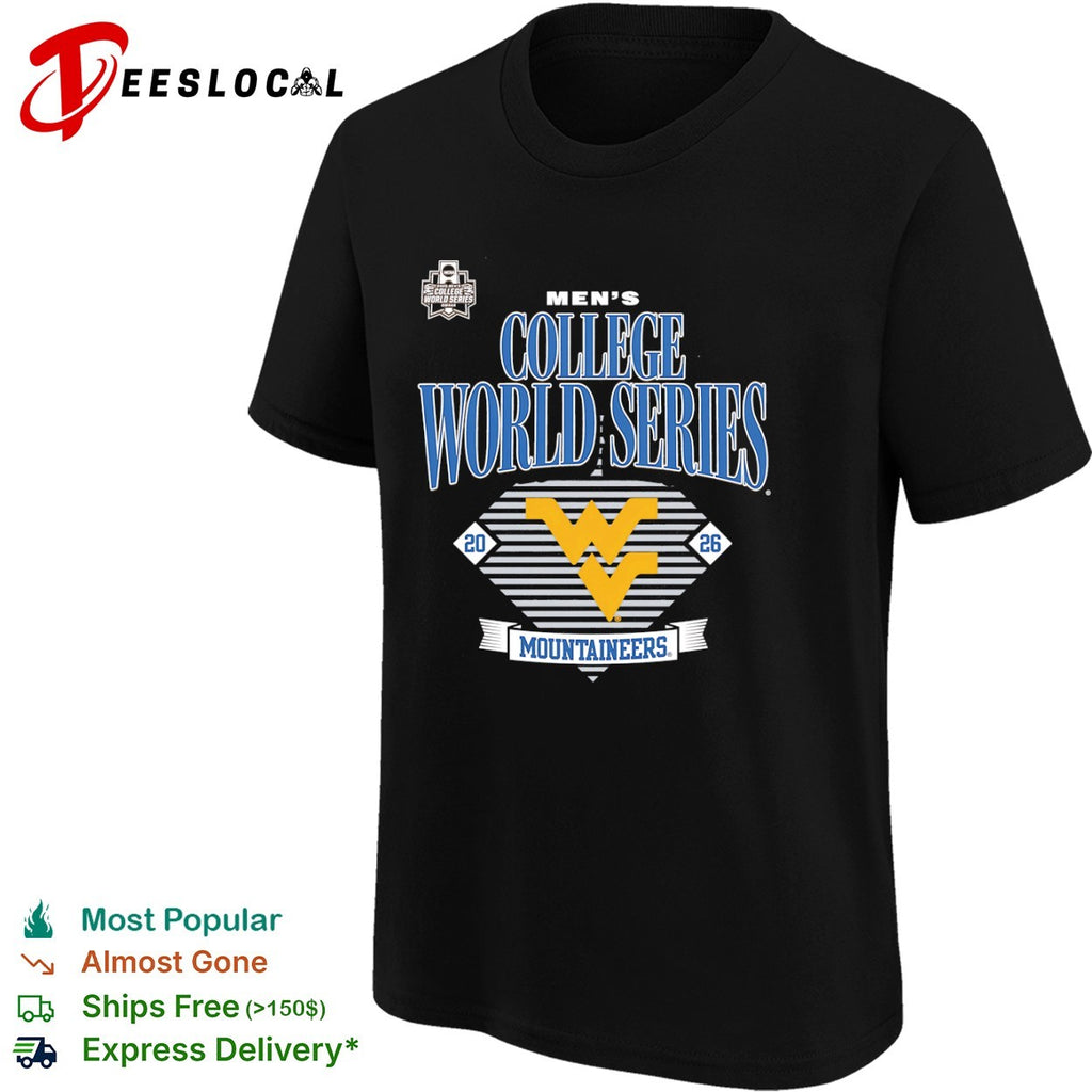 West Virginia Mountaineers 2026 NCAA College World Series Omaha event shirt