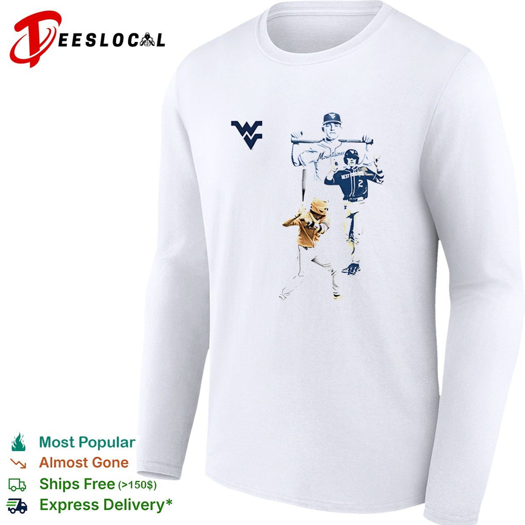 West Virginia Mountaineers Baseball Players and Mountaineer shirt
