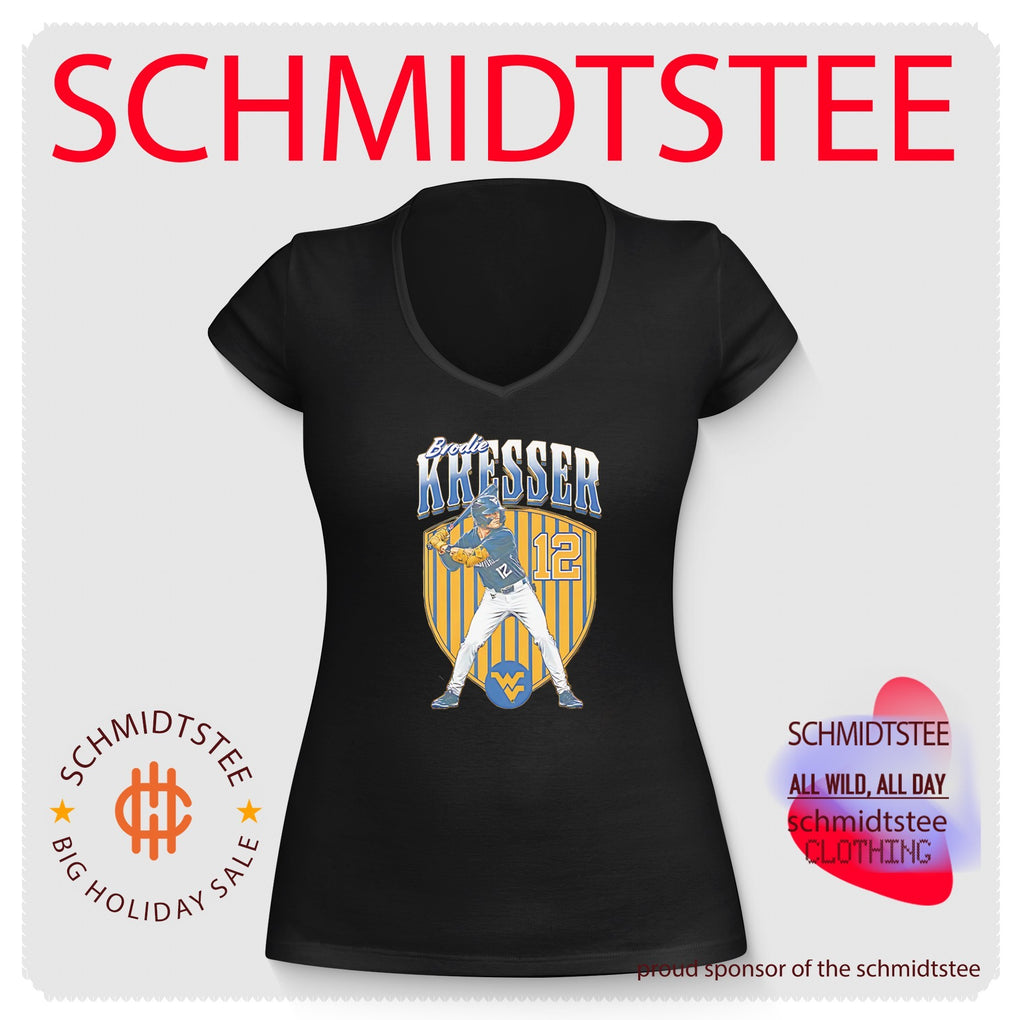 West Virginia Mountaineers Brodie Kresser posing vintage shirt
