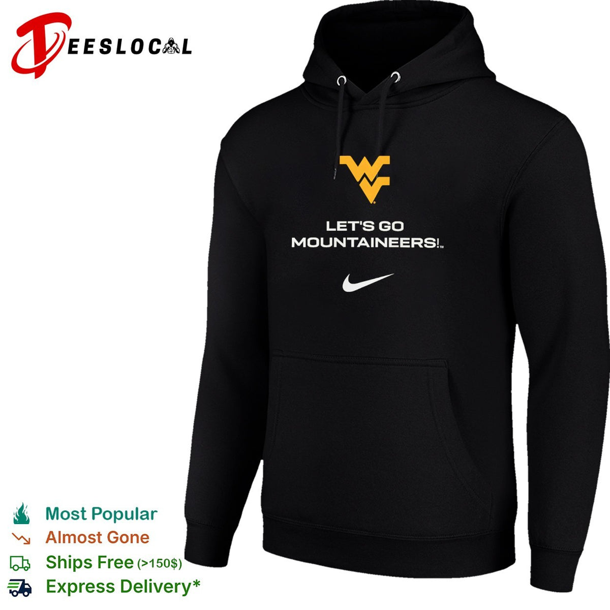 West Virginia Mountaineers Let’s Go Mountaineers Logo Collegiate Team shirt