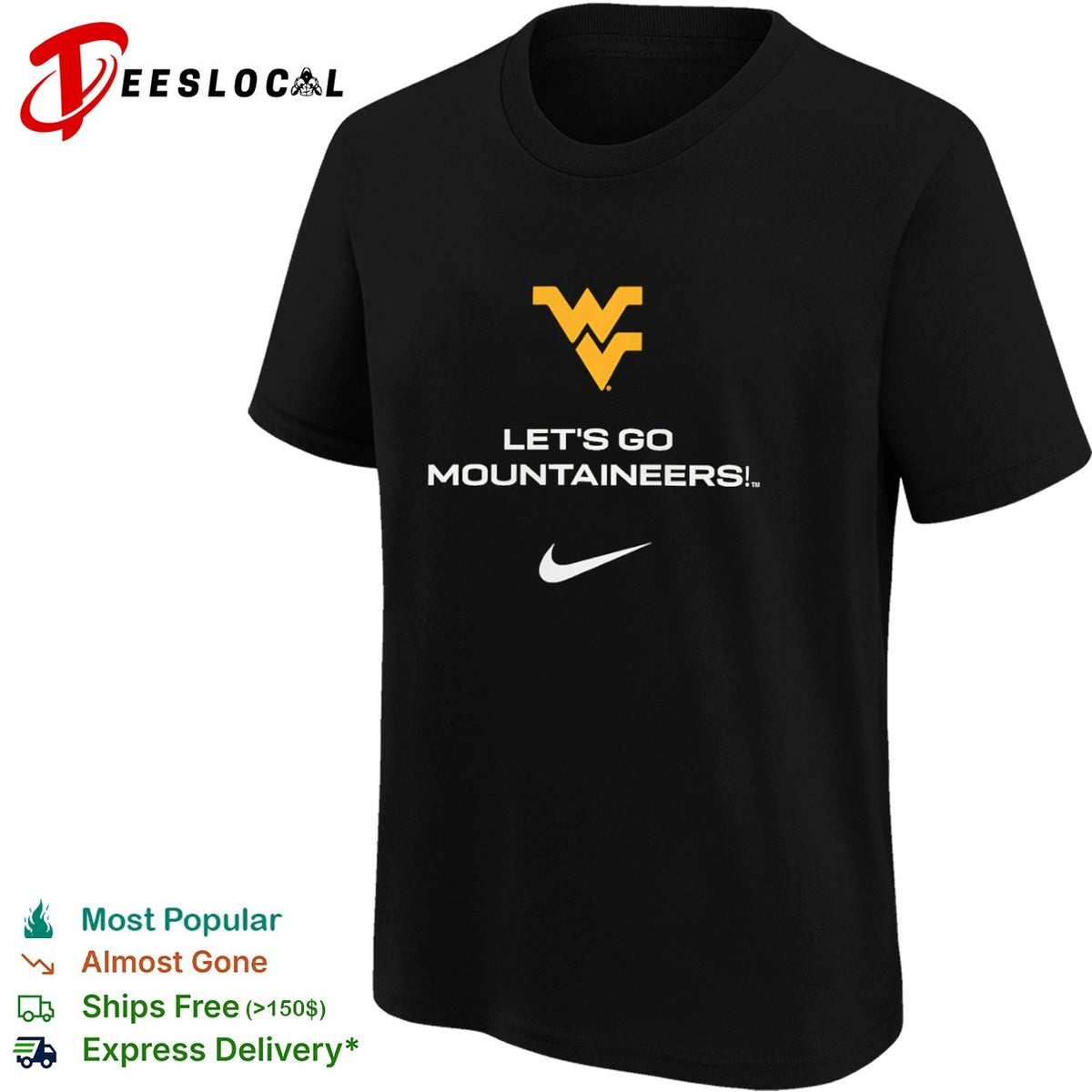 West Virginia Mountaineers Let’s Go Mountaineers Logo Collegiate Team shirt