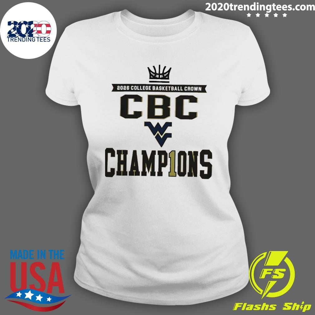 West Virginia Mountaineers Men’s Basketball 2026 Cbc Champions Shirt