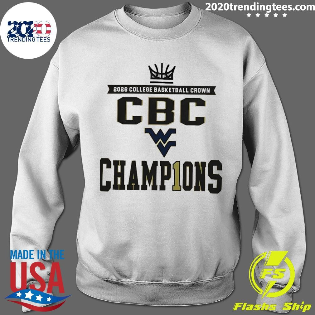 West Virginia Mountaineers Men’s Basketball 2026 Cbc Champions Shirt