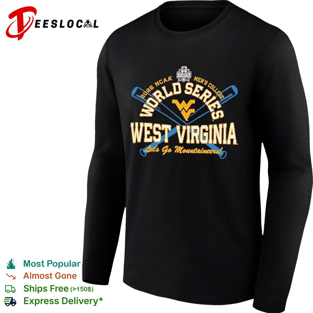 West Virginia Mountaineers NCAA Men’s College World Series 2026 shirt