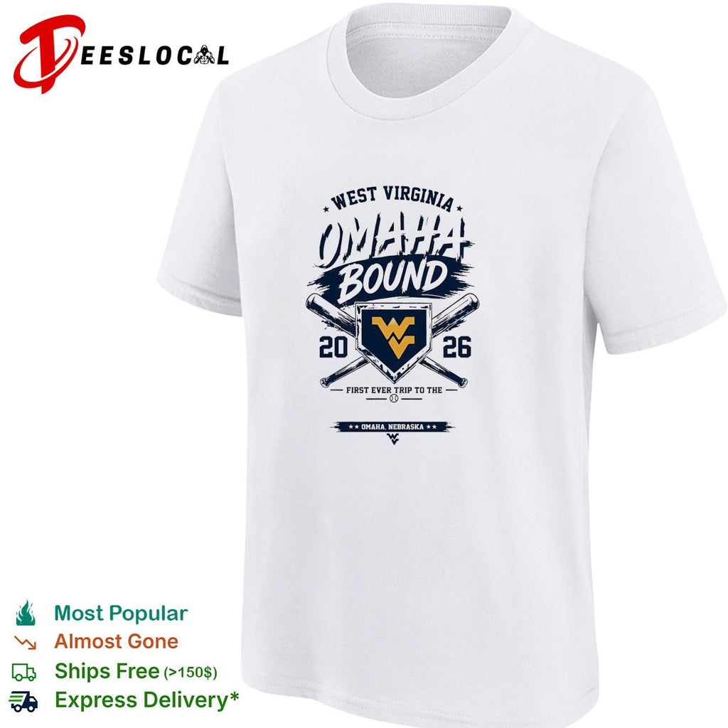 West Virginia Omaha bound 2026 first trip college world series crossed bats shirt
