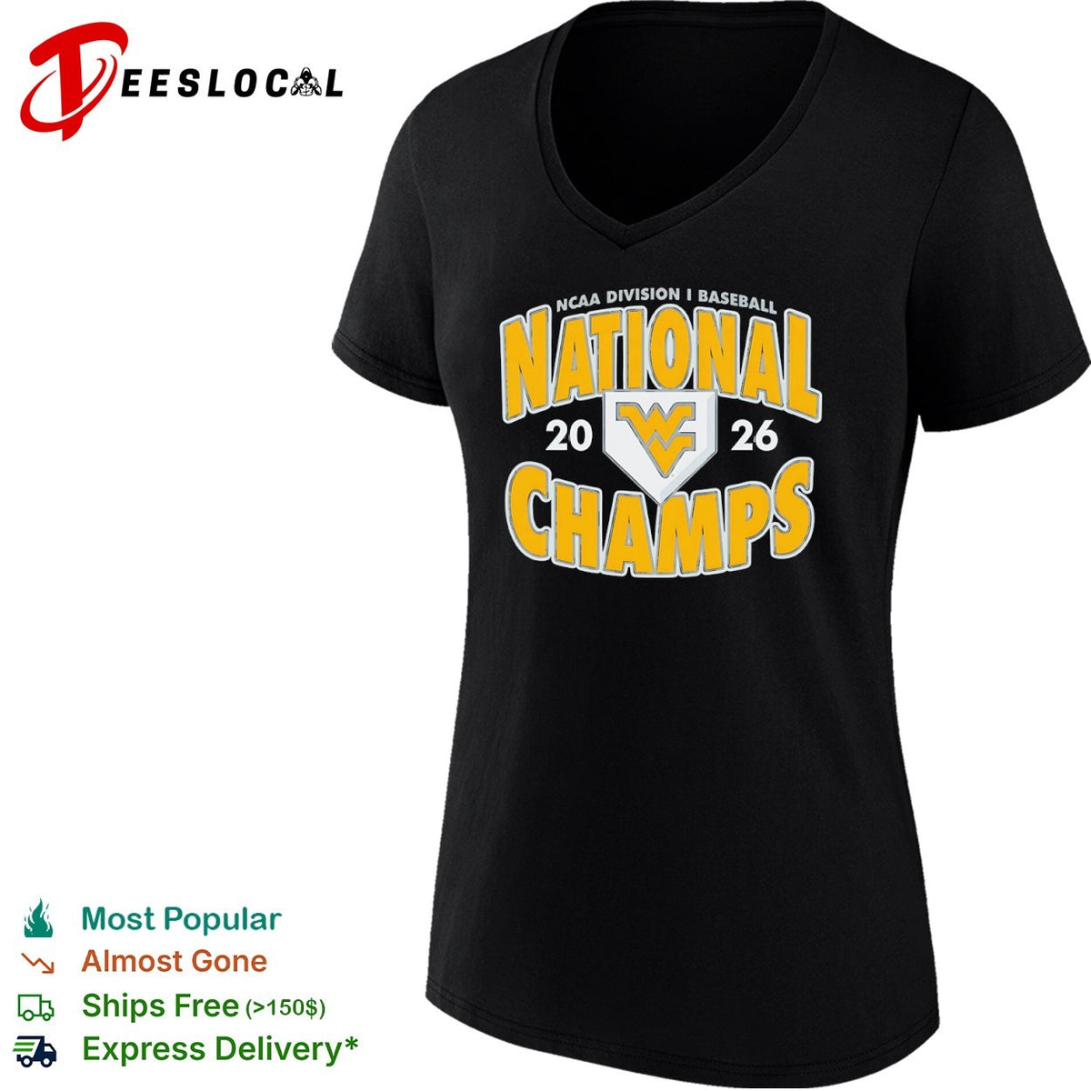 West Virginia University Mountaineers 2026 NCAA Division I Baseball National Champs shirt