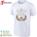 Whatever will be will be Compass Wheat Laurel Wreath Philosophical Quote shirt