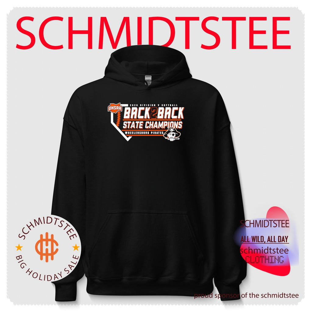 Wheelersburg Pirates 2026 OHSAA Softball D5 Back2Back State Champions shirt