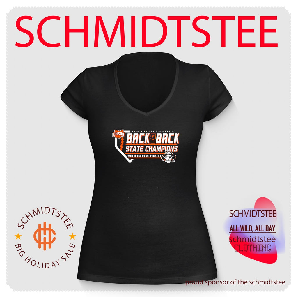 Wheelersburg Pirates 2026 OHSAA Softball D5 Back2Back State Champions shirt