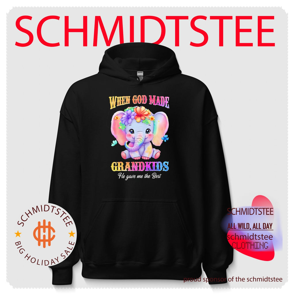 When God made grandkids he gave me the best cartoon elenphant shirt