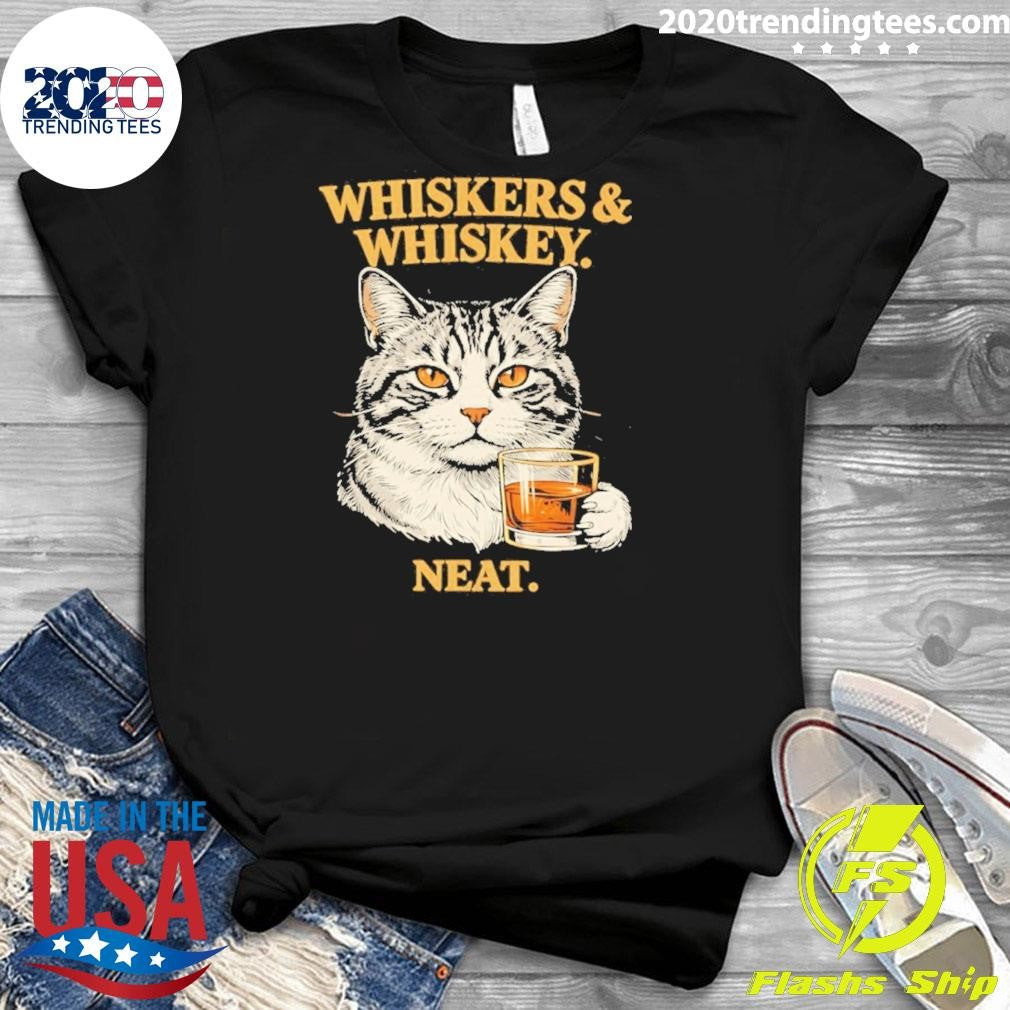 Whiskers And Whiskey Neat Cat Shirt