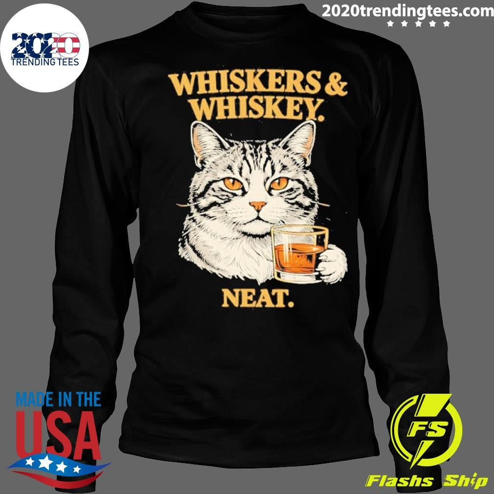 Whiskers And Whiskey Neat Cat Shirt