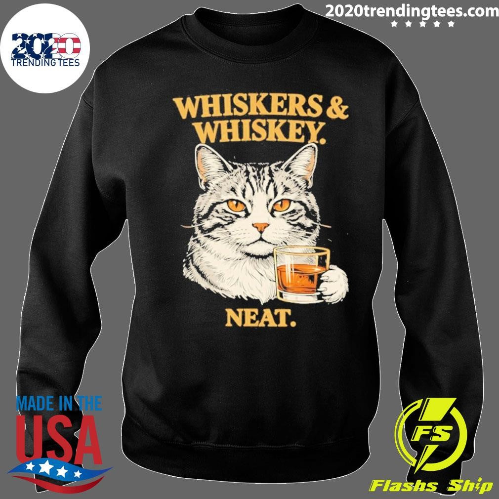 Whiskers And Whiskey Neat Cat Shirt