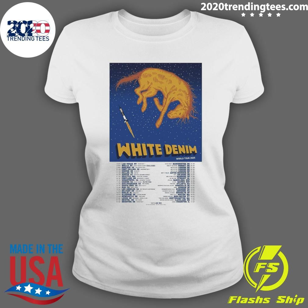White Denim World Tour 2026 Shirt