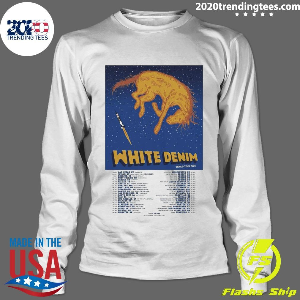 White Denim World Tour 2026 Shirt