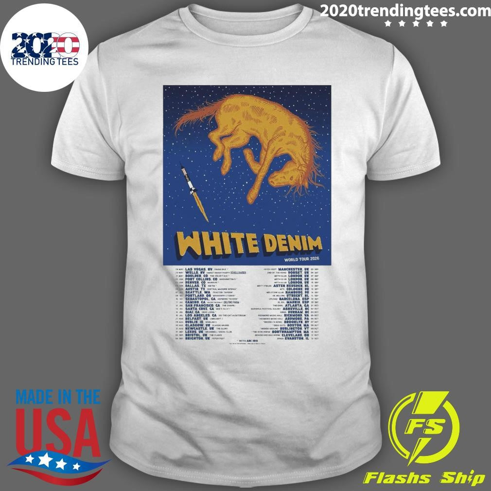 White Denim World Tour 2026 Shirt