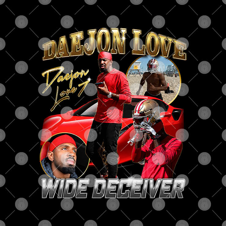 Wide Deceiver Daejon Love Football Helmet Golden Gate Bridge Lightning T Shirt