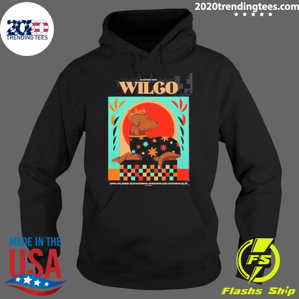 Wilco Evansville Indianapolis 2026 Venue Poster At Old National Events Plaza On April 24 2026 King Chocolate Labrador Art Shirt