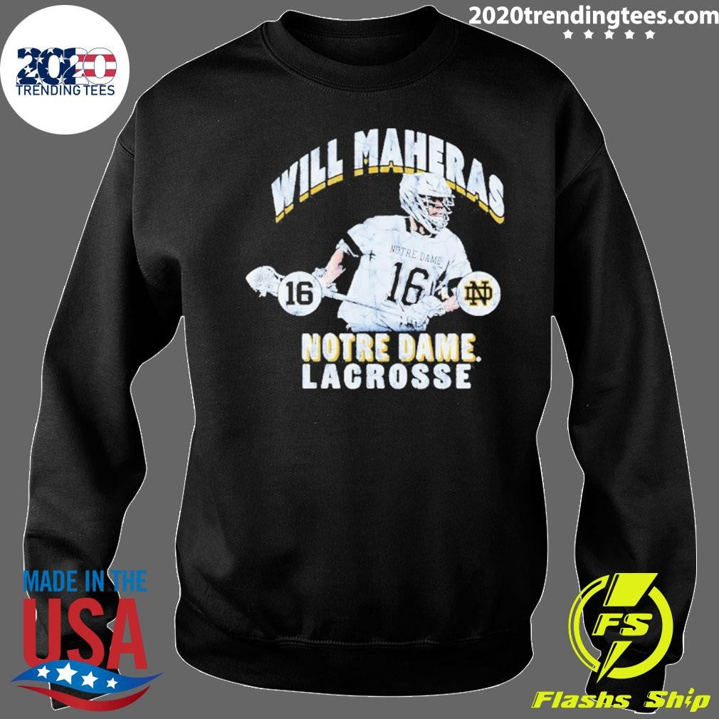 Will Maheras Illustrated Notre Dame Lacrosse Shirt