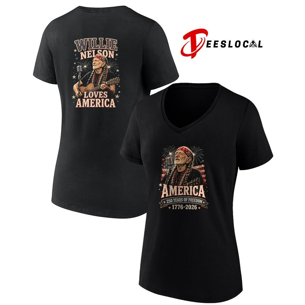 Willie Nelson America 250 years of freedom loves America shirt