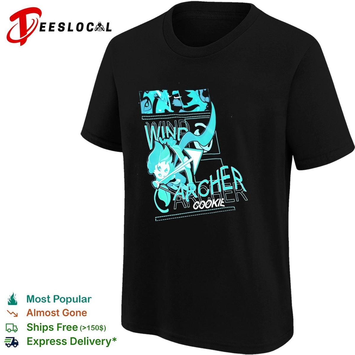 Wind Archer Cookie Run Kingdom Character Anime Video Game Shirt