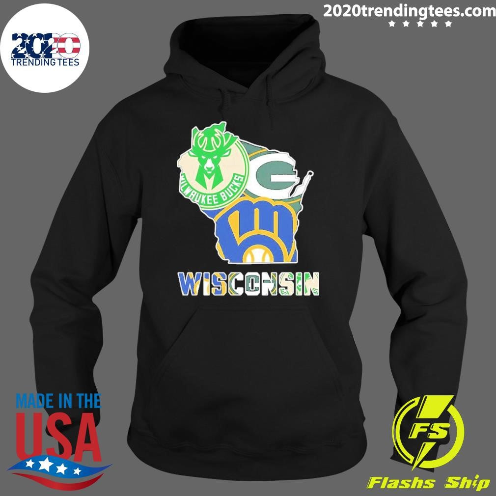 Wisconsin City Sports Logos Map 2026 Shirt