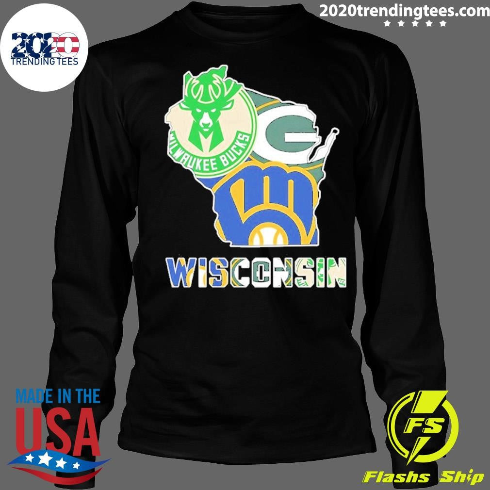 Wisconsin City Sports Logos Map 2026 Shirt