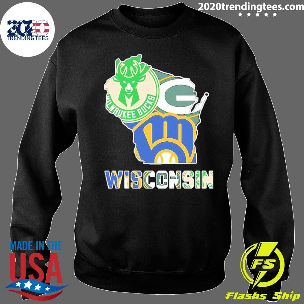 Wisconsin City Sports Logos Map 2026 Shirt
