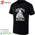 Wizard holding shotgun Outta spells but not outta shells shirt
